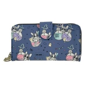 Waterproof Boba Frenchie Long Snap Fold Wallet Purse Coin Pouch